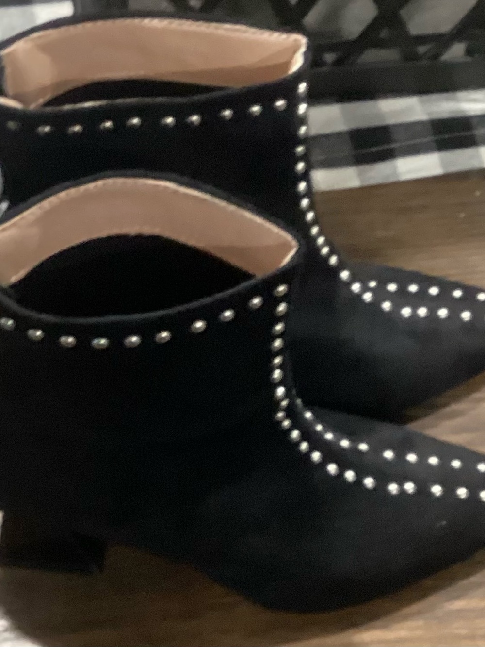 Black Studded Women's Ankle Boots - Brand